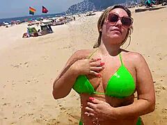 Blonde MILF Squirts on Copacabana Beach